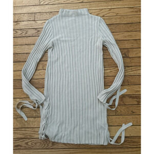 ASOS Design Cream Knit Sweater Dress Cozy Neutral Winter Minimalist Size 2